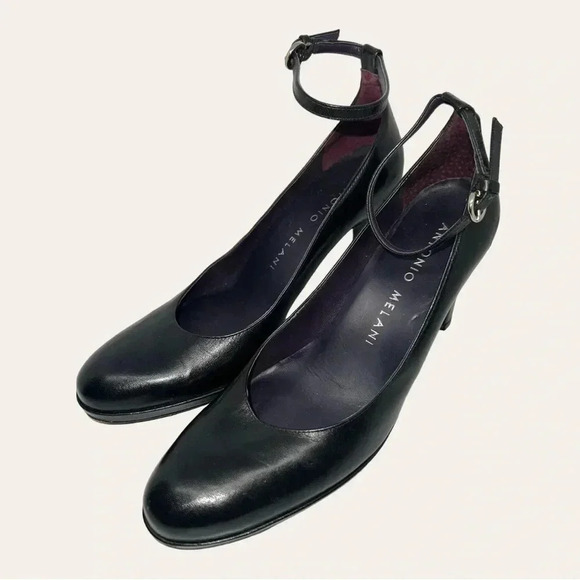 Women’s ANTONIO MELANI CLOSED TOE HEELS STRAP AROUND ANKLE‎ ADJUSTABLE SIZE 6.5 - Picture 3 of 11